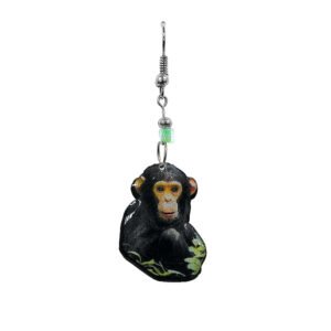 Acrylic Chimp Monkey Earrings
