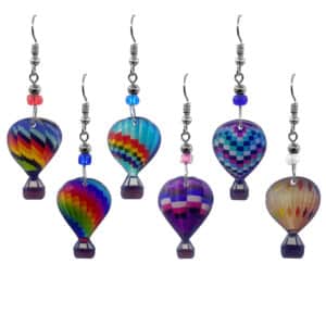 Acrylic Hot Air Balloon Dangle Earrings
