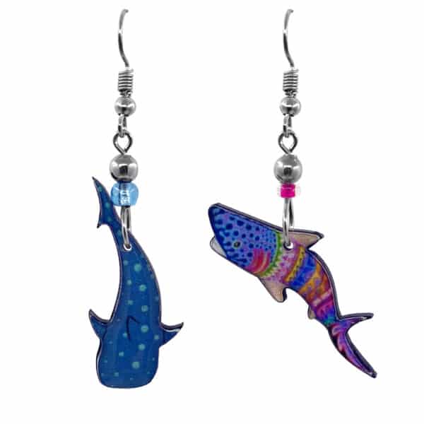 Acrylic Shark Sea Animal Dangle Earrings - Image 3