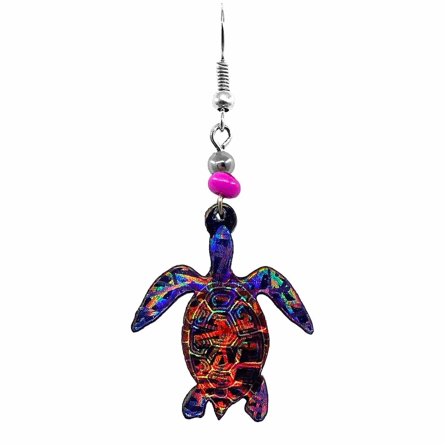 Acrylic Sea Turtle Earrings - Image 5