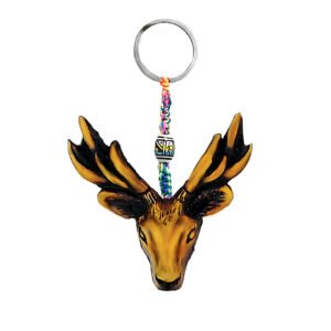 Deer Head Durepox Keychain