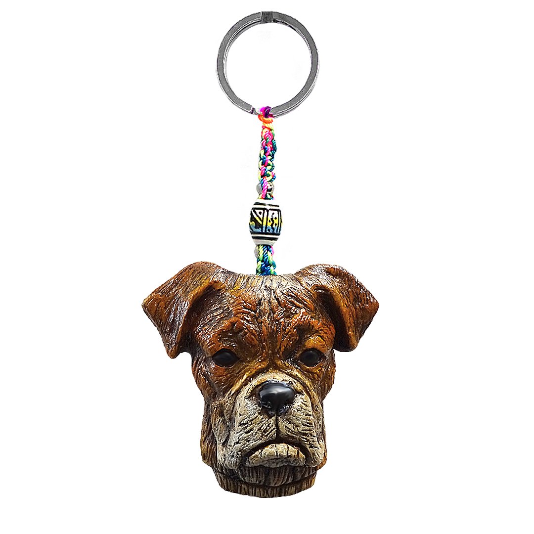 Mastiff Dog Head Durepox Keychain