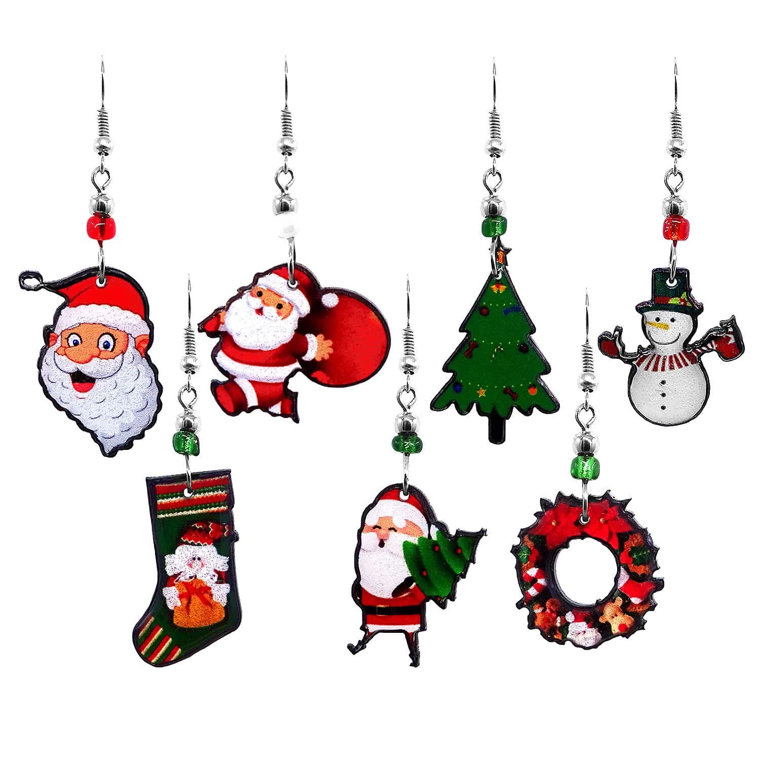 Acrylic Christmas Holiday Earrings - Image 2