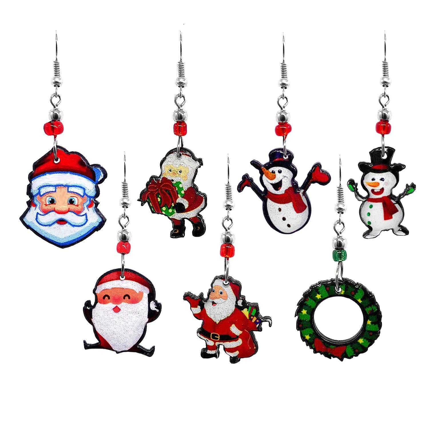 Acrylic Christmas Holiday Earrings - Image 3