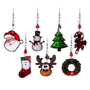 Acrylic Christmas Holiday Earrings