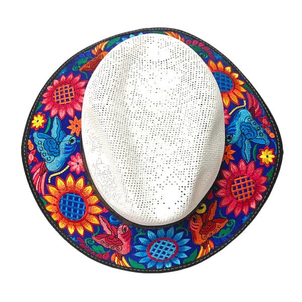 Floral Embroidered Straw Sun Hat - Image 10