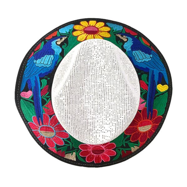 Floral Embroidered Straw Sun Hat - Image 11