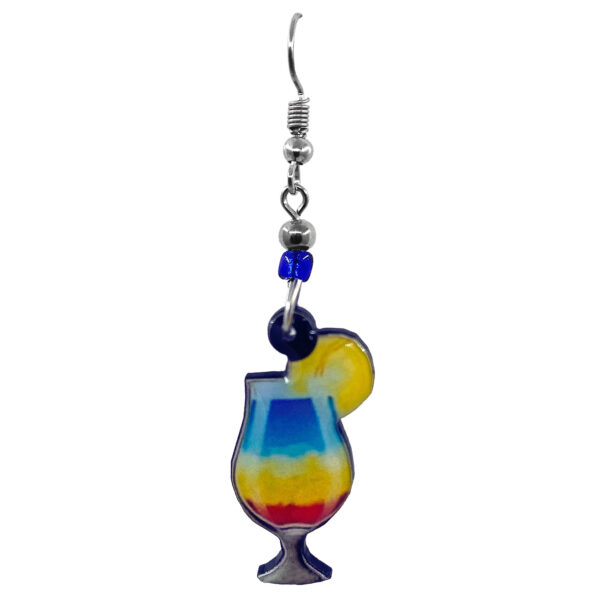Acrylic Alcoholic Beverage Dangle Earrings - Image 4