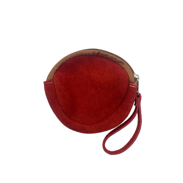 Round Embroidered Floral Leather "Bella" Coin Purse Pouch - Image 7