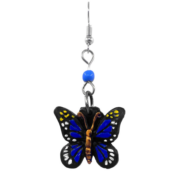 Butterfly Durepox Resin Figurine Dangle Earrings