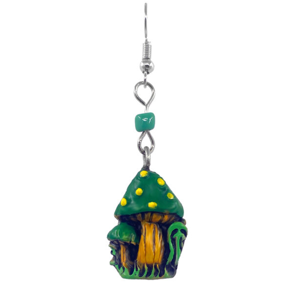 Mushroom Durepox Resin Figurine Dangle Earrings - Image 4