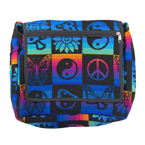 Large Hippie Style Laptop Crossbody Purse Messenger Bag - Image 5