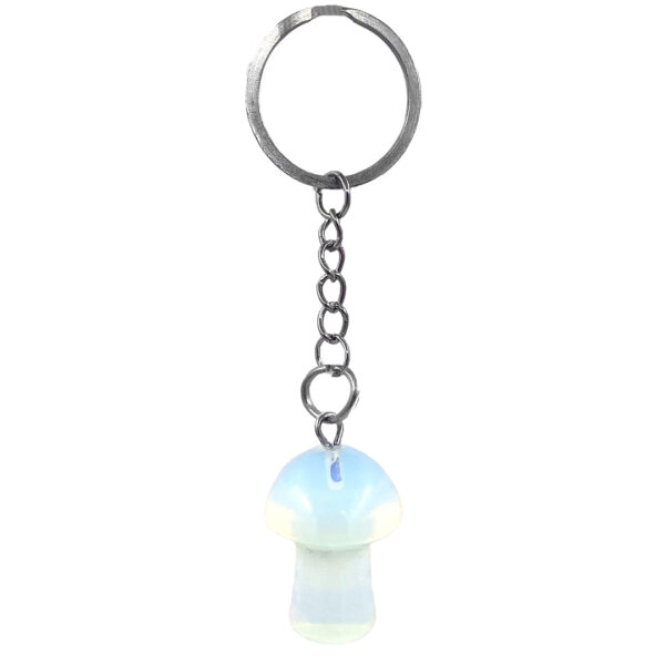 Mushroom Shaped Tumbled Stone Keychain - Image 6