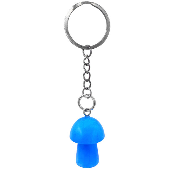 Mushroom Shaped Tumbled Stone Keychain - Image 7