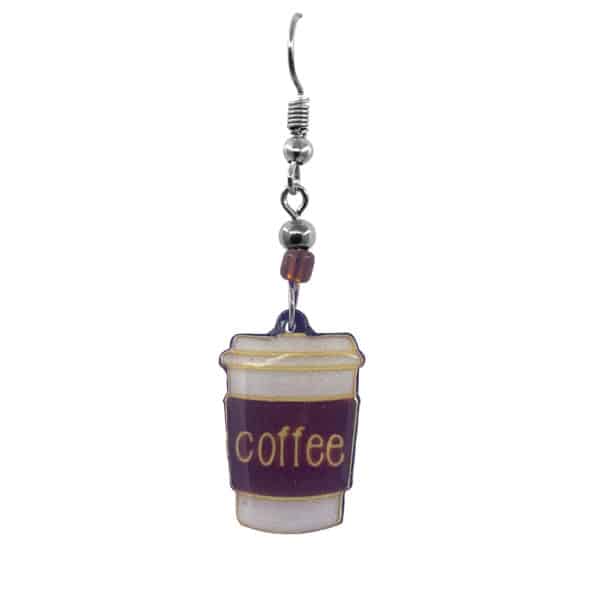 Acrylic Coffee Beverage Dangle Earrings