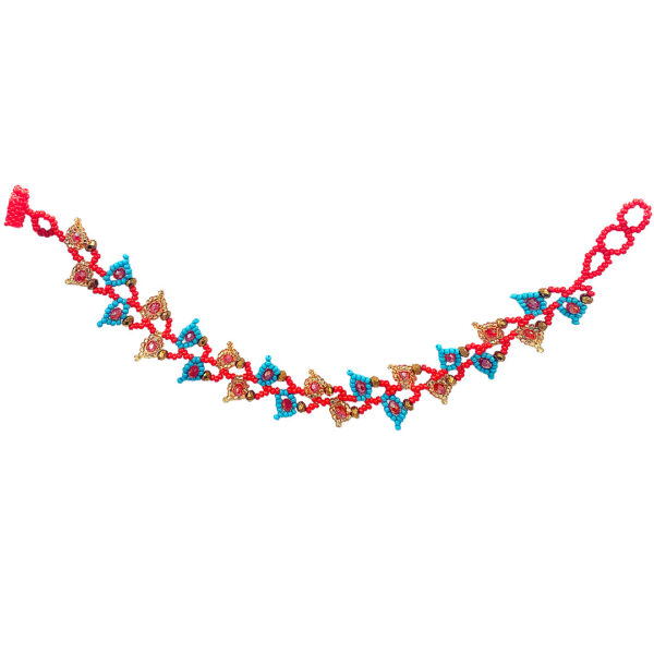 Guatemalan Leaf Vine Seed Bead Strand Anklet - Image 3