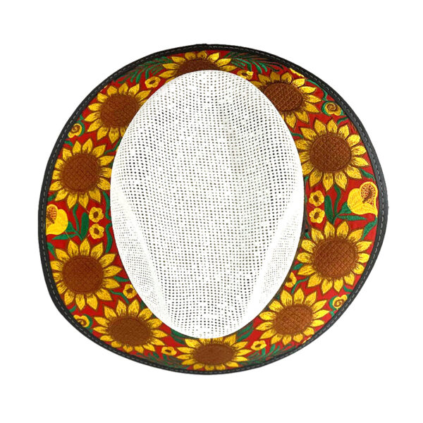 Floral Sunflower Embroidered Straw Sun Hat - Image 5