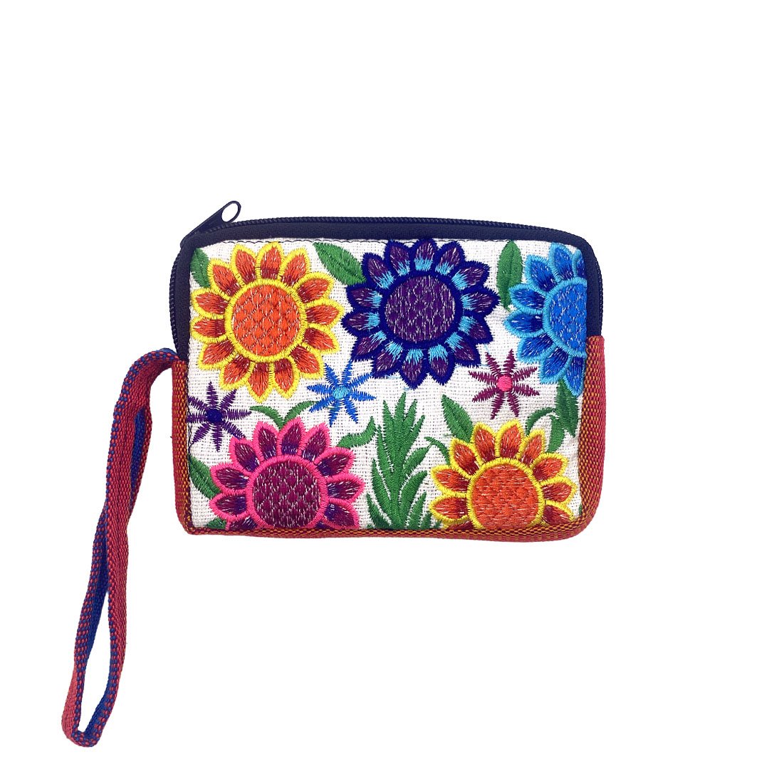 Floral Embroidered Wristlet Coin Purse - Image 6