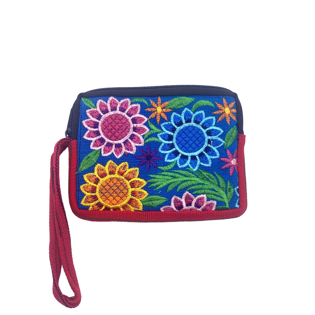 Floral Embroidered Wristlet Coin Purse - Image 2