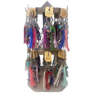 64 Pcs PP-TF-ST-KEY Carded 2-Tier Wooden Display