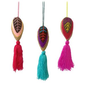 Leaf Shaped Stuffed Doll Backpack Charm