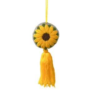 Sunflower Fringe Stuffed Doll Backpack Charm