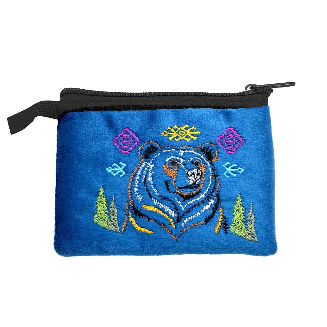 Embroidered Mountain Bears Ecuadorian Coin Purse Pouch - Image 2