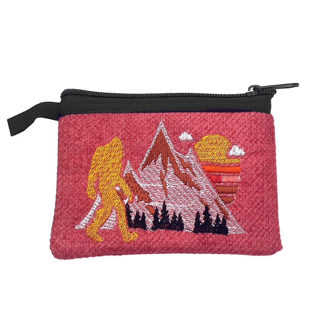 Embroidered Bigfoot Ecuadorian Coin Purse Pouch - Image 2