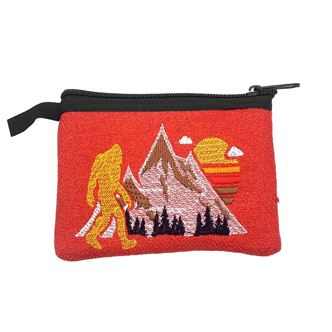 Embroidered Bigfoot Ecuadorian Coin Purse Pouch - Image 5