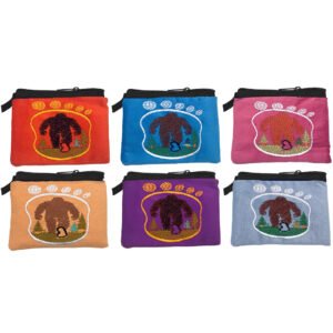 Embroidered Bigfoot Paw Ecuadorian Coin Purse Pouch