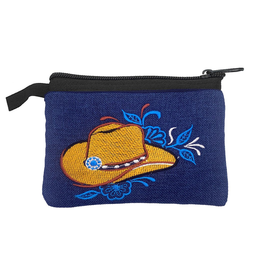 Embroidered Cowboy Hat Ecuadorian Coin Purse Pouch - Image 4