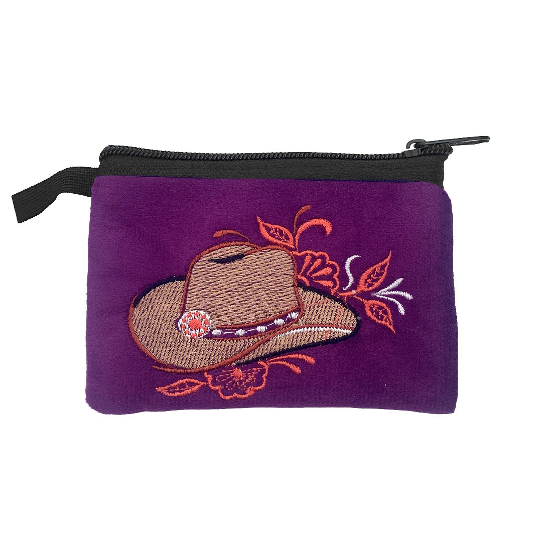 Embroidered Cowboy Hat Ecuadorian Coin Purse Pouch - Image 3