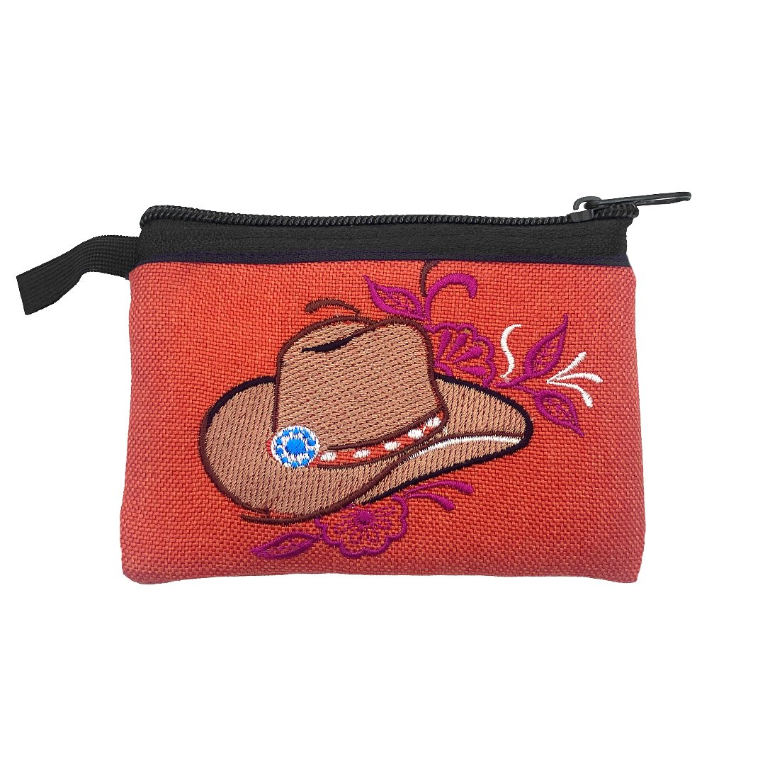 Embroidered Cowboy Hat Ecuadorian Coin Purse Pouch - Image 2
