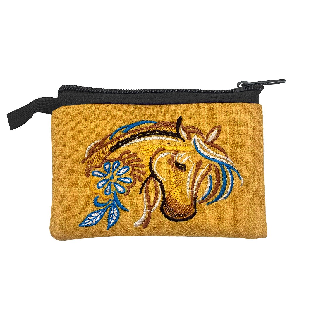Embroidered Horse Ecuadorian Coin Purse Pouch - Image 2