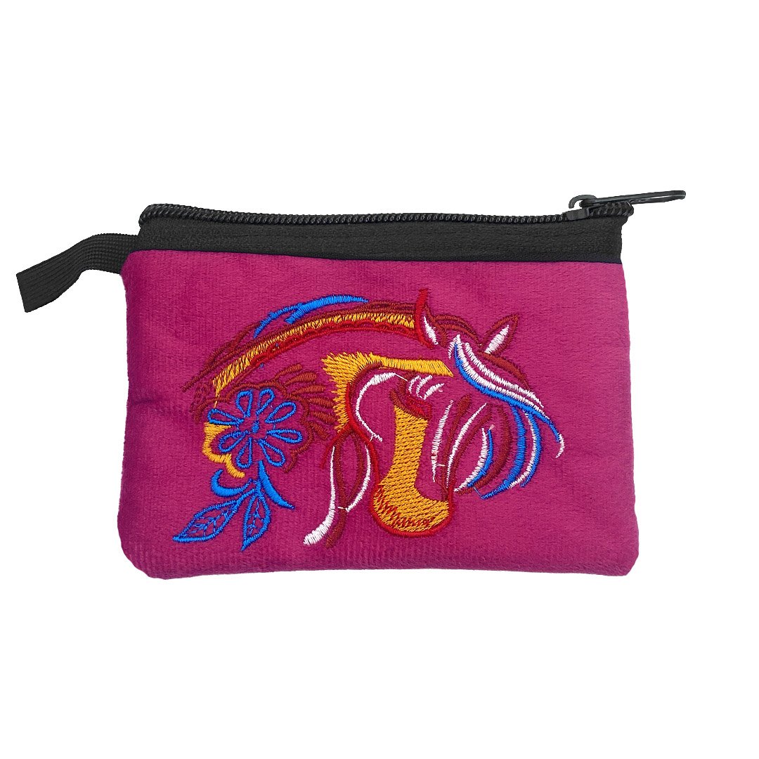 Embroidered Horse Ecuadorian Coin Purse Pouch - Image 3