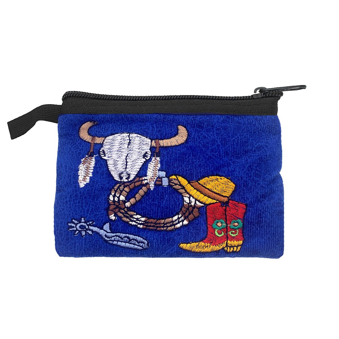 Embroidered Western Theme Ecuadorian Coin Purse Pouch - Image 7