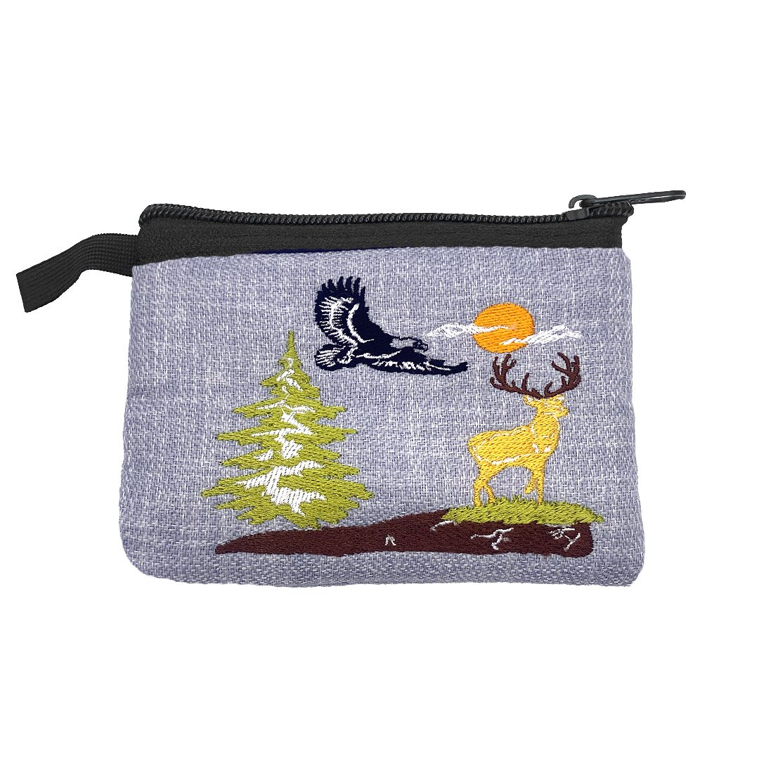 Embroidered Western Theme Ecuadorian Coin Purse Pouch - Image 3