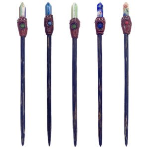Fused Glass Art Point Wooden Hair Stick