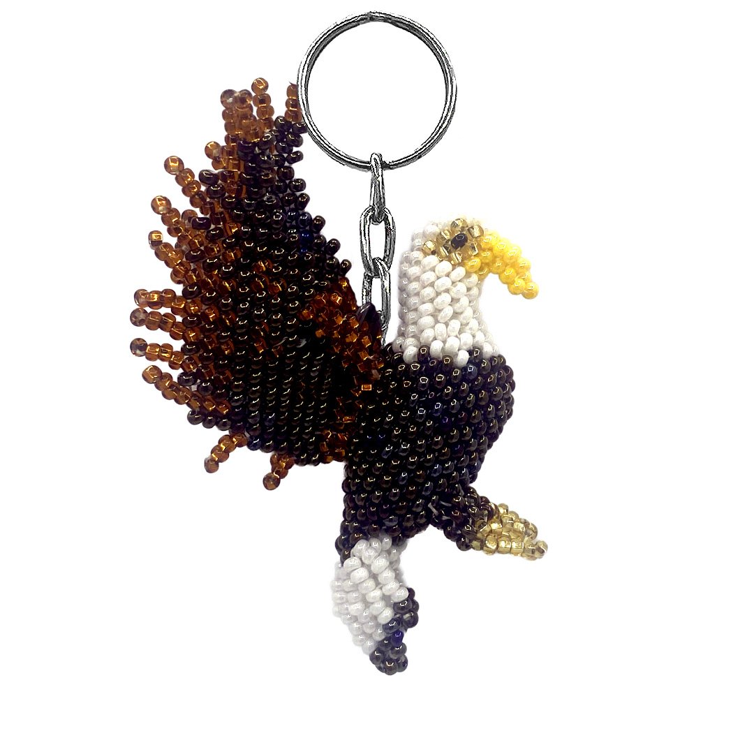 Beaded Eagle Keychain - Image 2