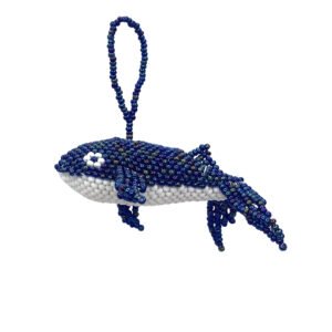 Beaded Whale Ornament