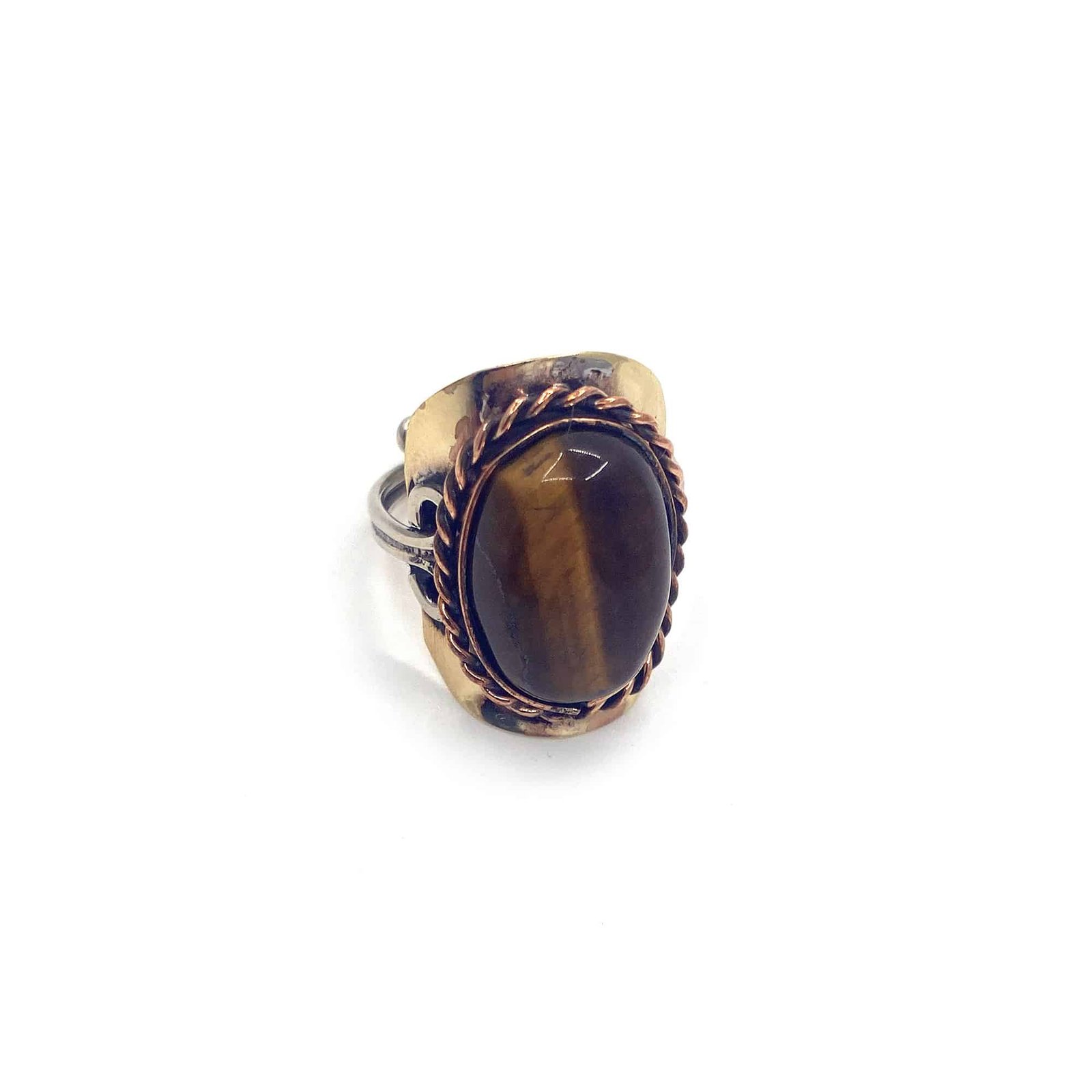 Semi Precious Stone Copper Metal Ring - Image 6