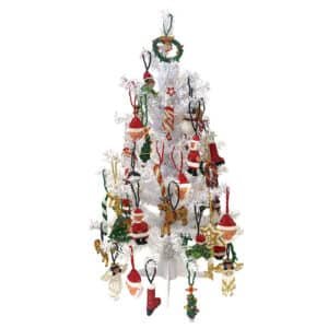 48 Pcs Beaded Christmas Ornament Tree Display