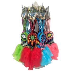 48 Pcs Carded Small Dream Catcher Ornament Wooden Display