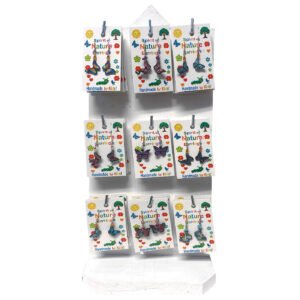 72 Pcs Kid's Carded Acrylic Butterfly Earrings Display