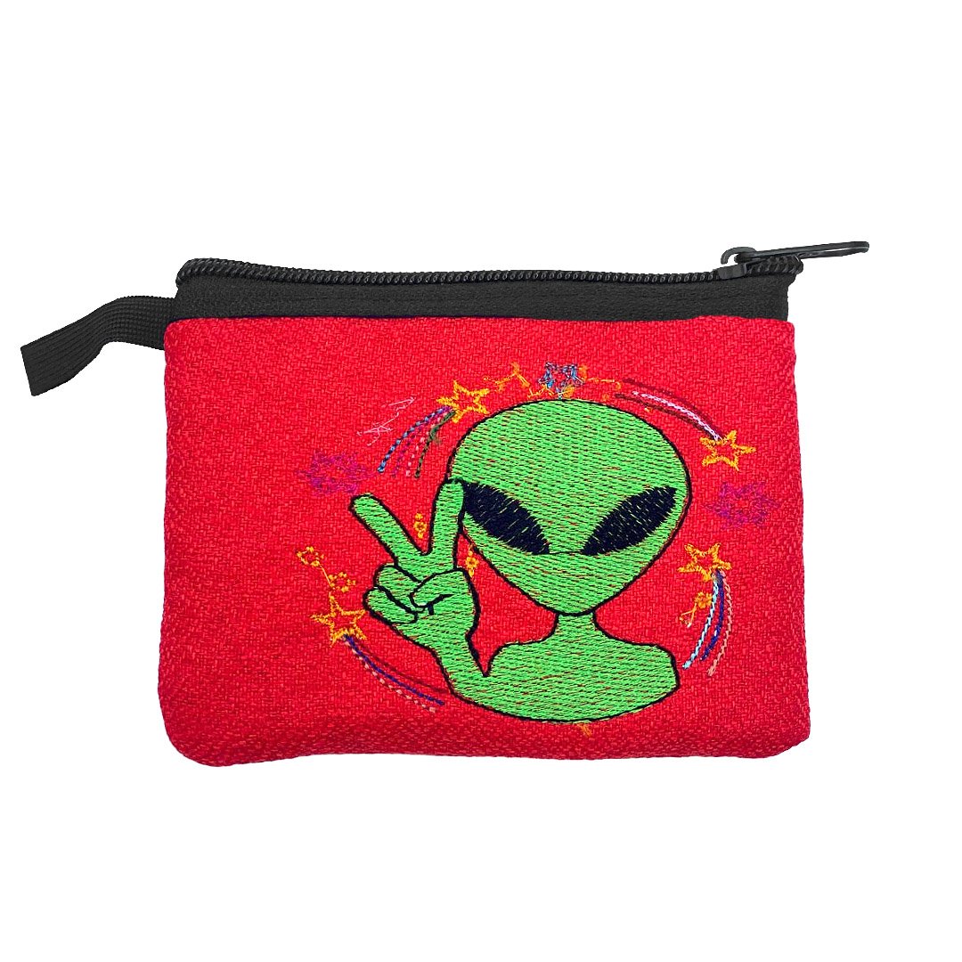 Embroidered Alien Ecuadorian Coin Purse - Image 2