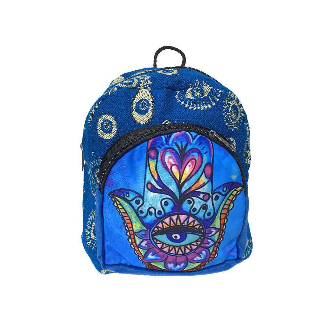 Mini Hamsa Evil Eye Ecuadorian Backpack - Image 2