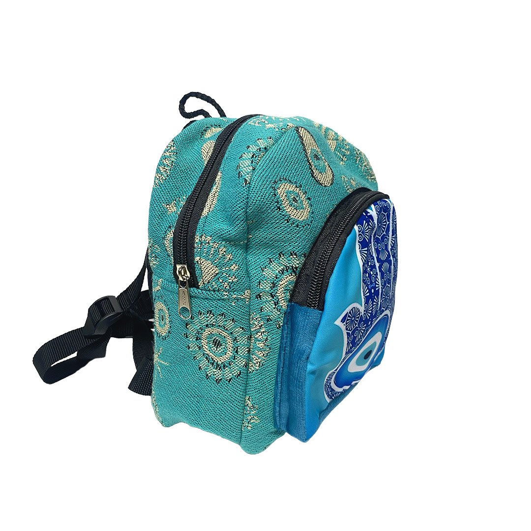 Mini Hamsa Evil Eye Ecuadorian Backpack - Image 5