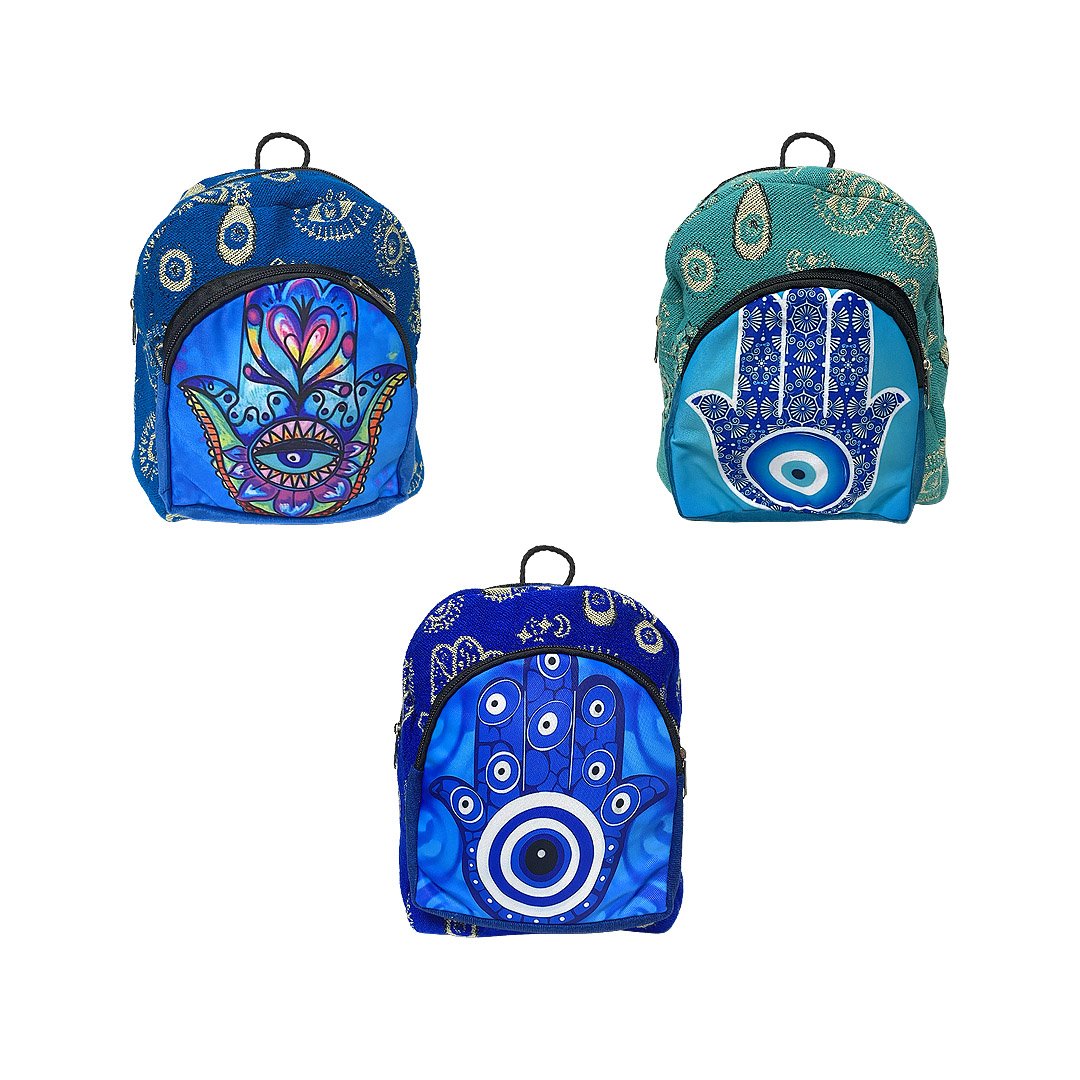 Mini Hamsa Evil Eye Ecuadorian Backpack