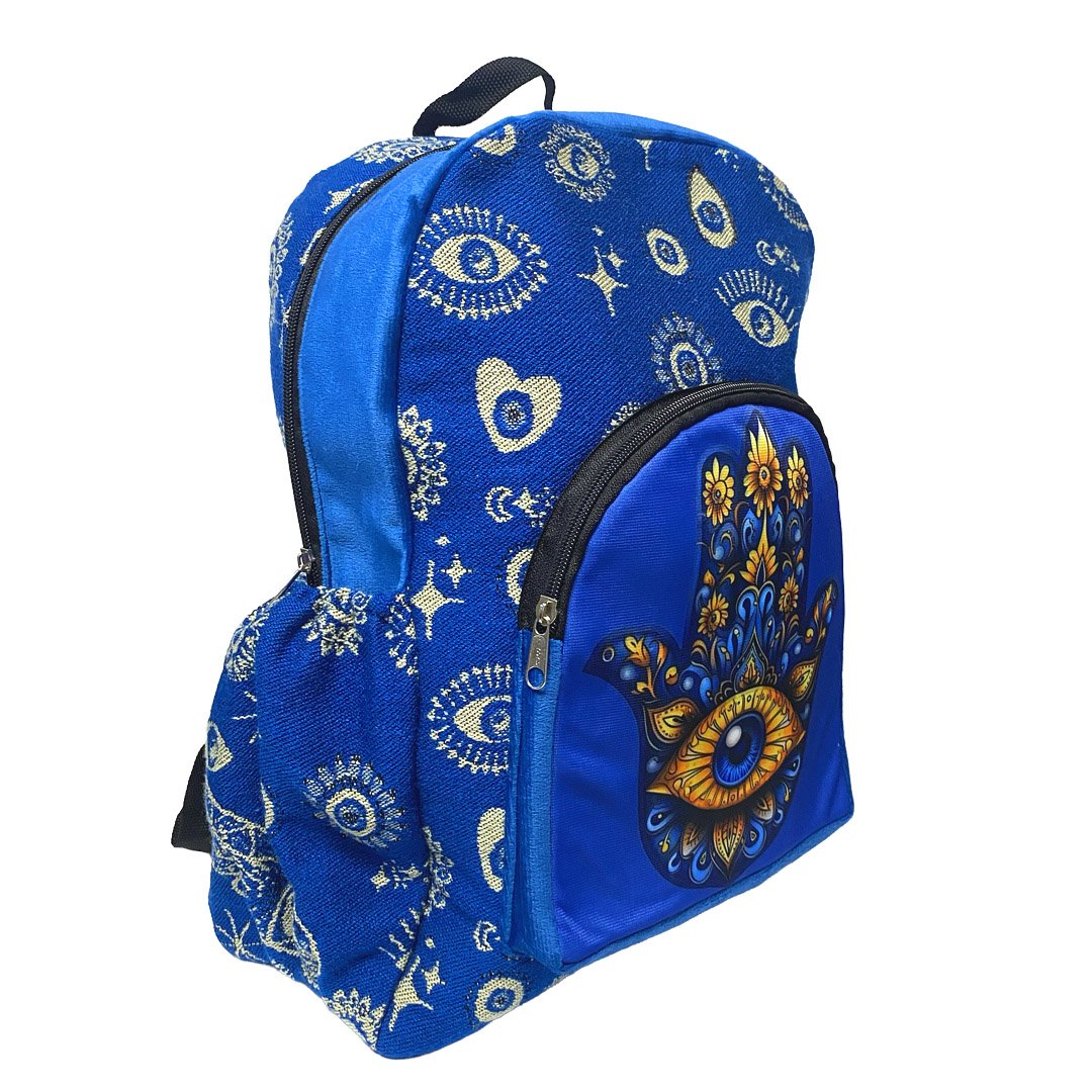 Hamsa Evil Eye Ecuadorian Backpack - Image 7