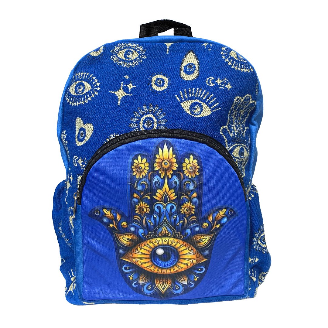 Hamsa Evil Eye Ecuadorian Backpack - Image 6